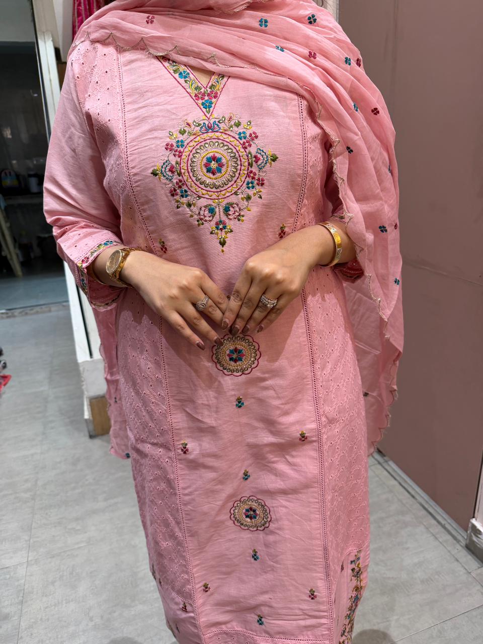 Rossie  Embroidered Suit Set