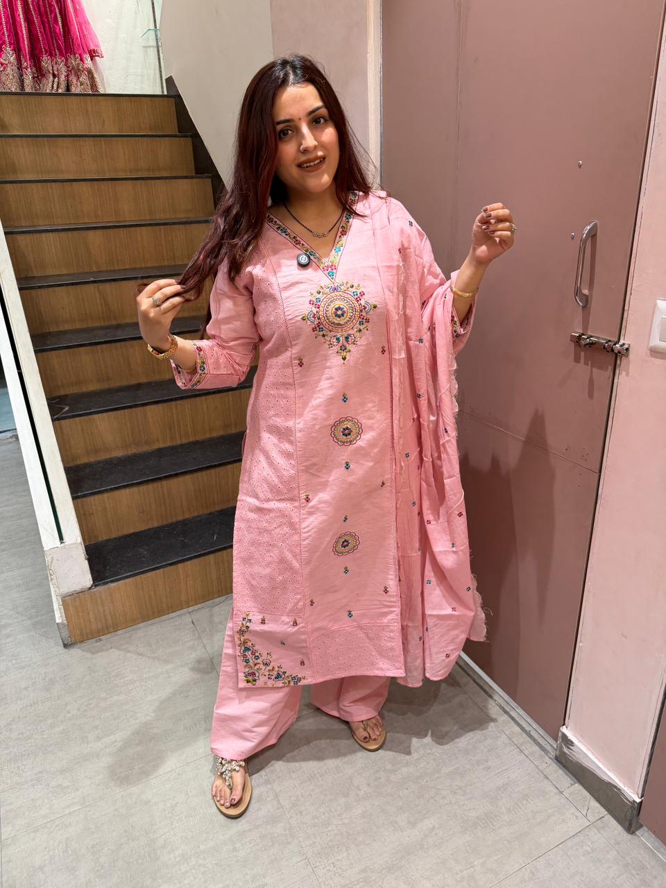 Rossie  Embroidered Suit Set