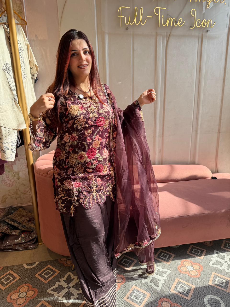 Avie Embroidered Suit Set
