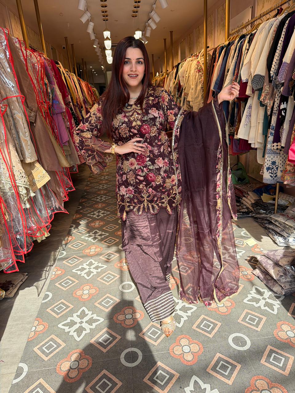 Avie Embroidered Suit Set