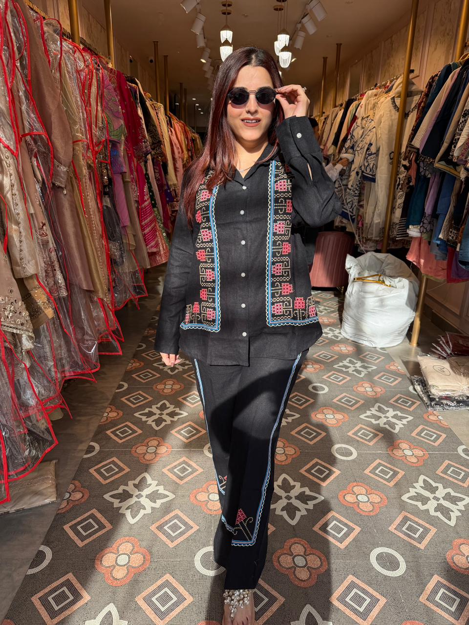 Ada  Embroidered Co-Ord Set