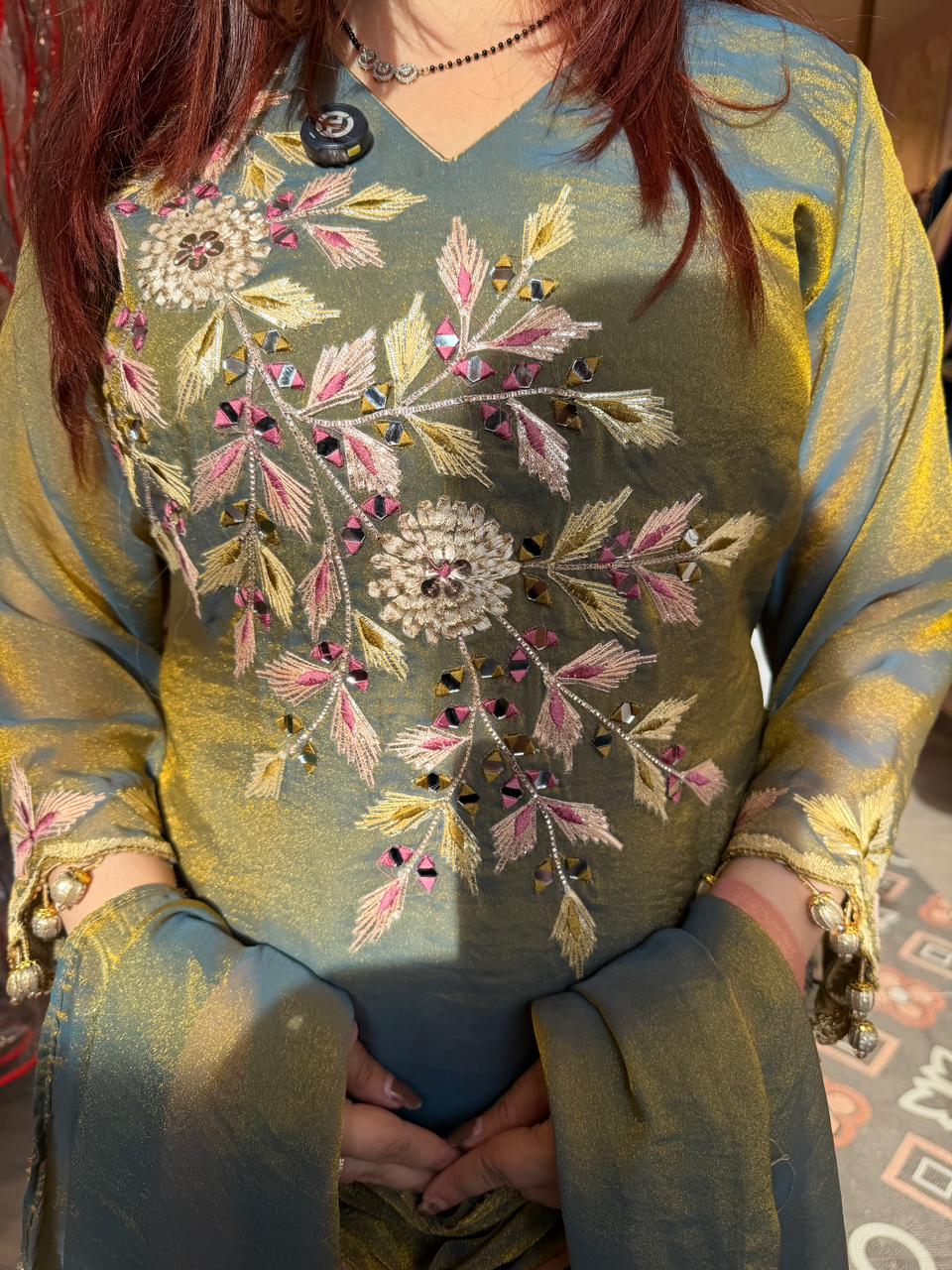 Margo Embroidered Sharara Set