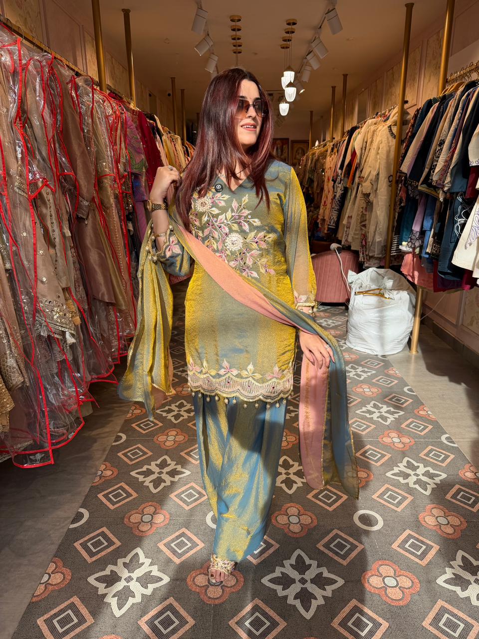 Margo Embroidered Sharara Set