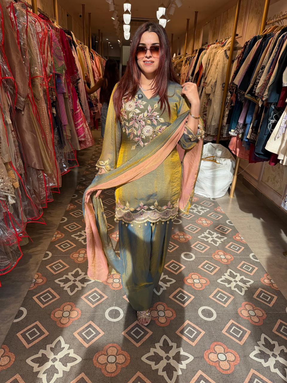 Margo Embroidered Sharara Set