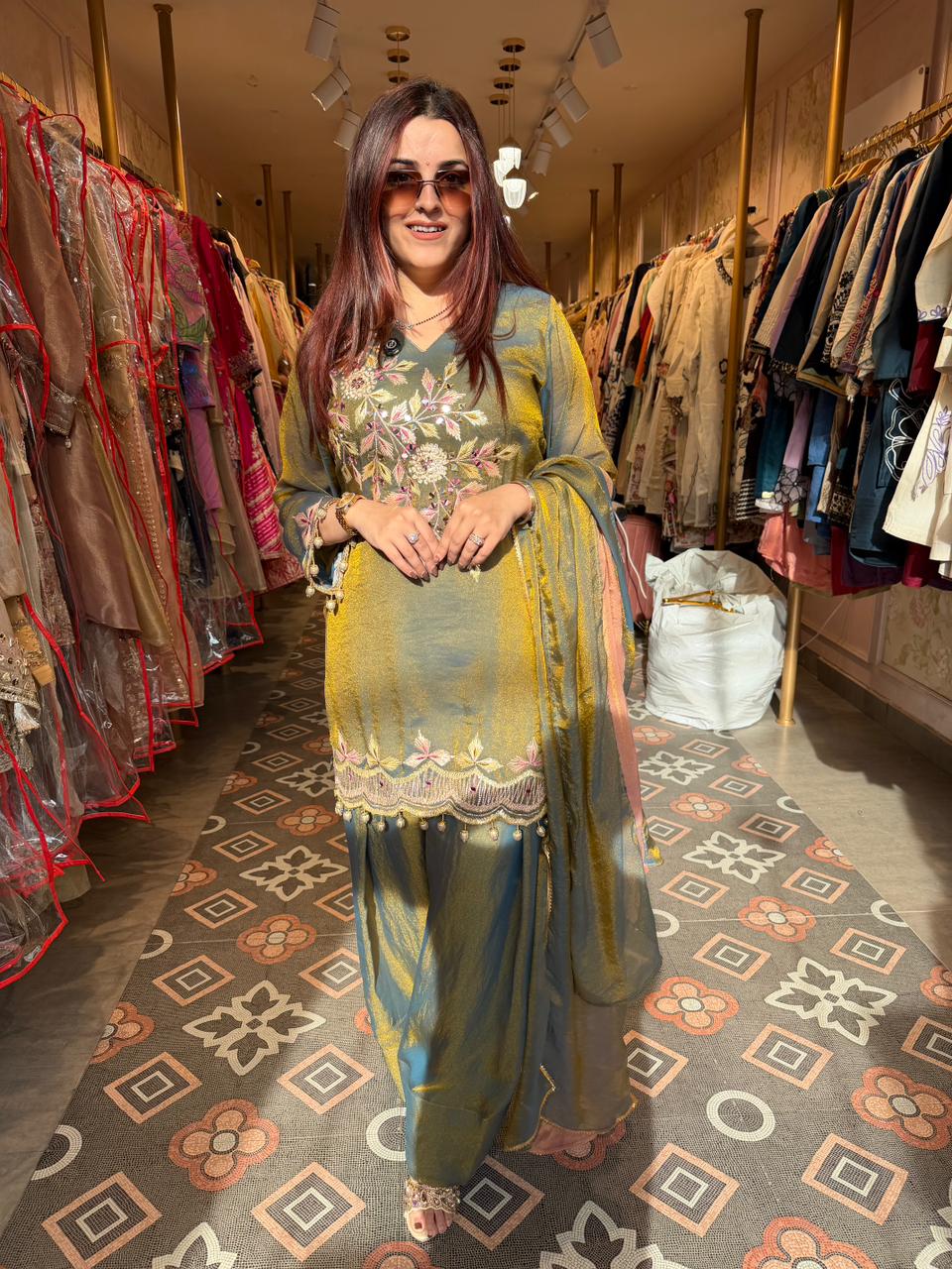 Margo Embroidered Sharara Set