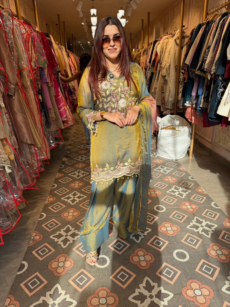 Margo Embroidered Sharara Set