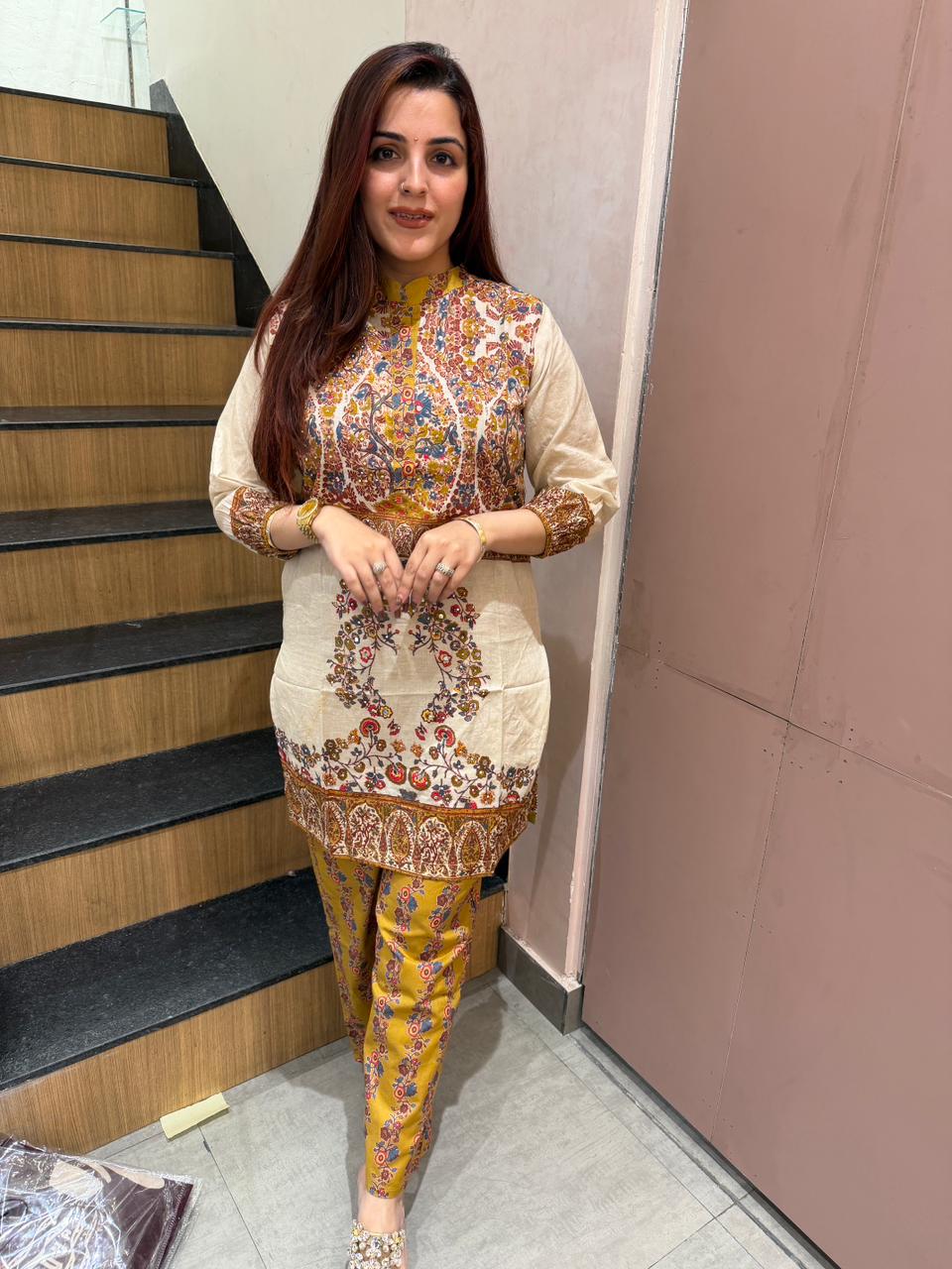 Saffron Heritage Cord Set