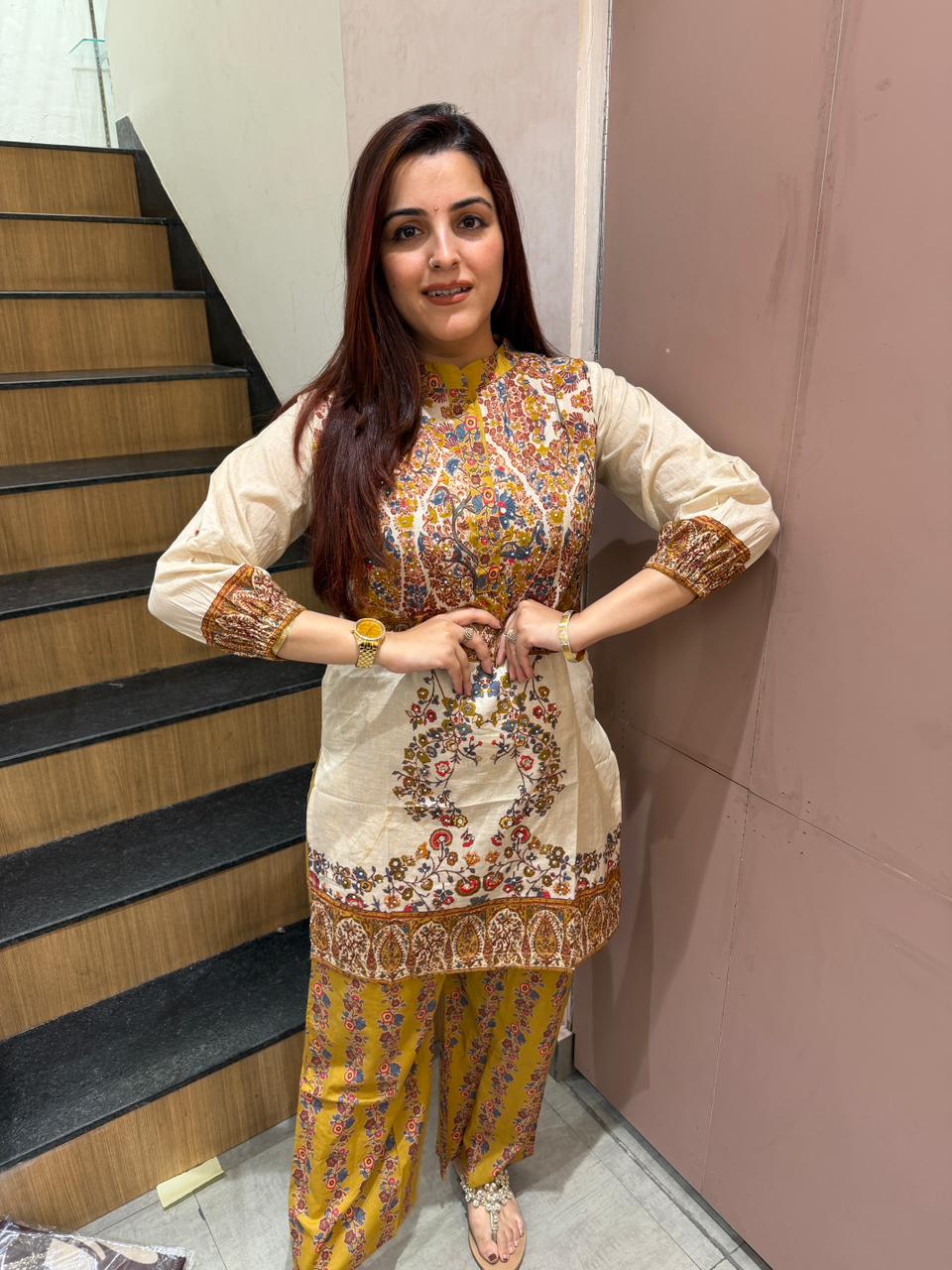 Saffron Heritage Cord Set