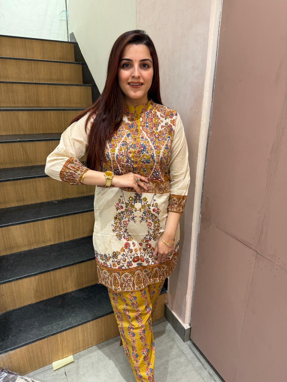 Saffron Heritage Cord Set