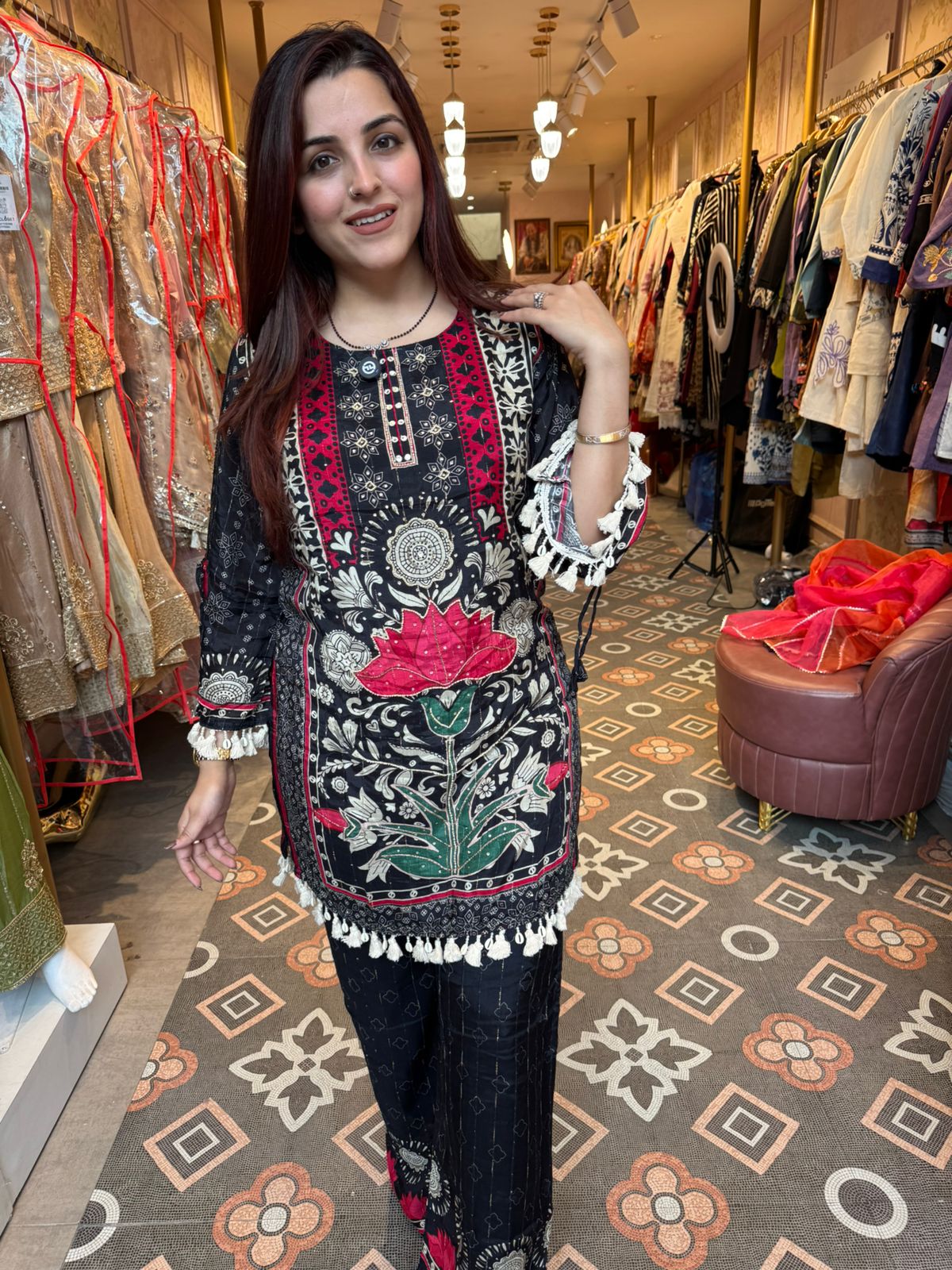 Lotus Printed cord Set