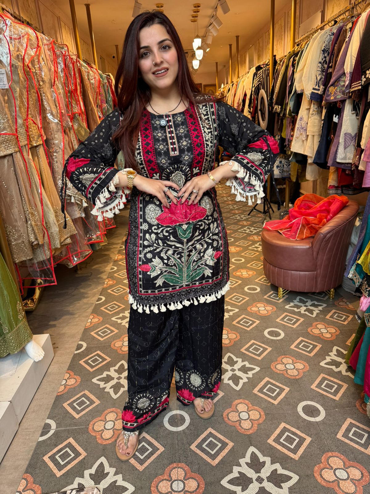 Lotus Printed cord Set