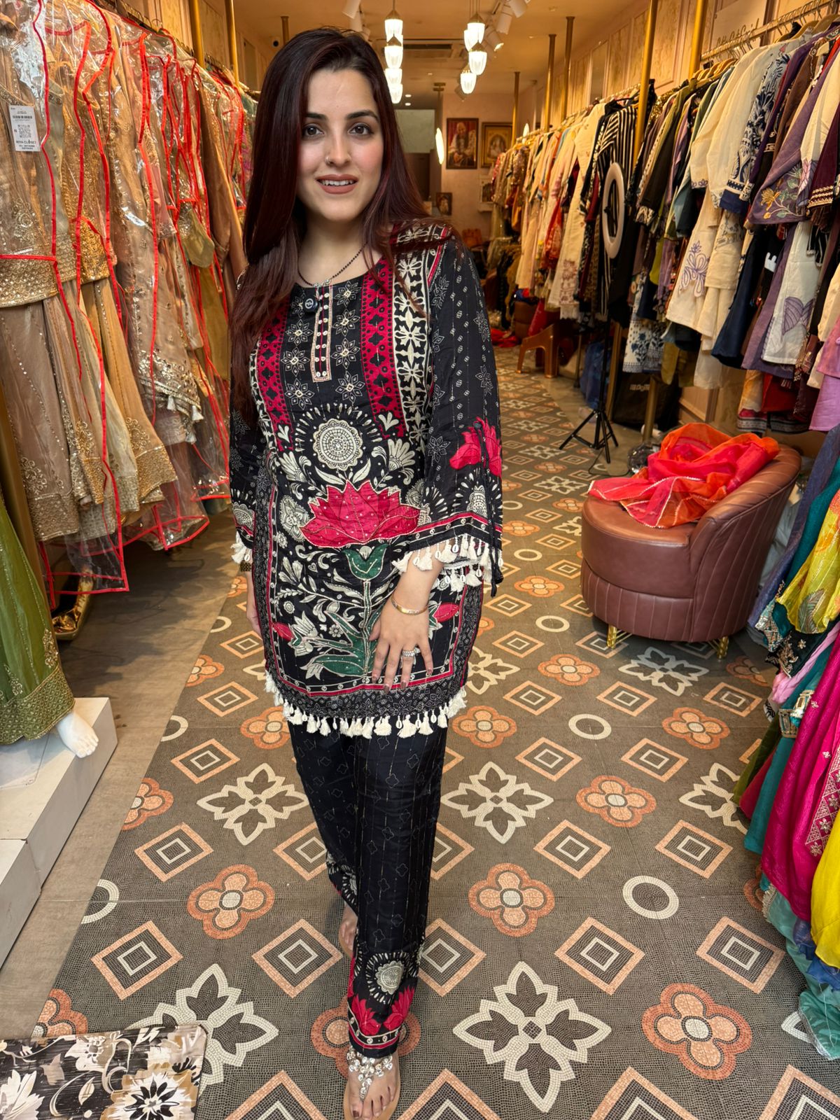 Lotus Printed cord Set