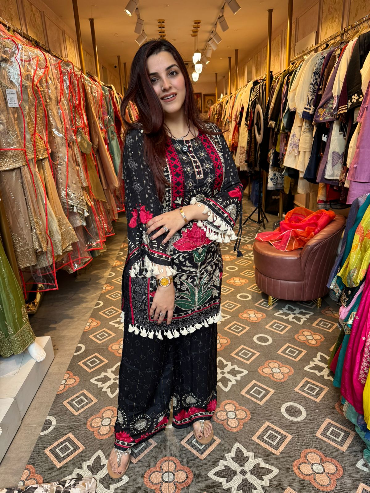 Lotus Printed cord Set