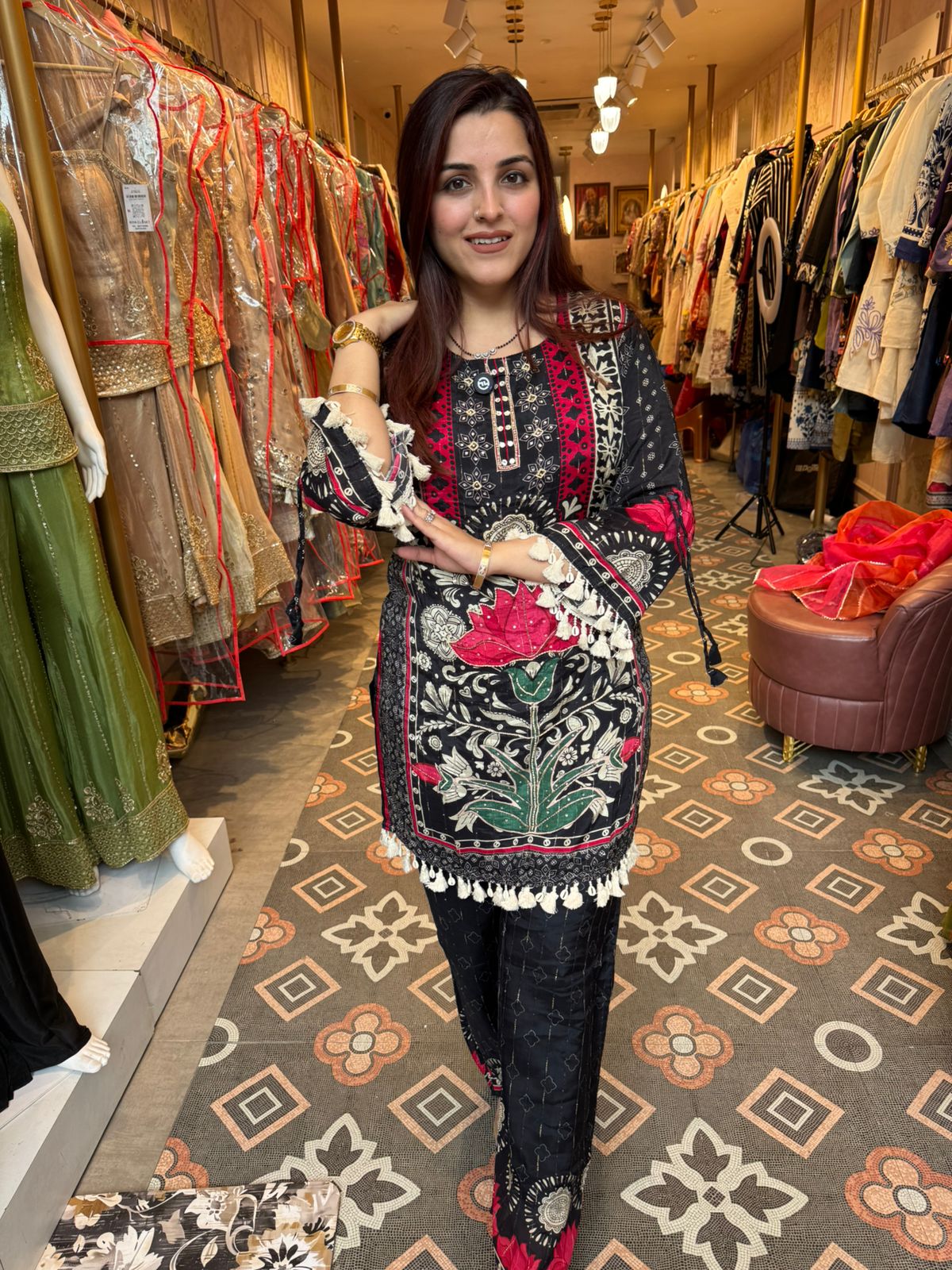 Lotus Printed cord Set