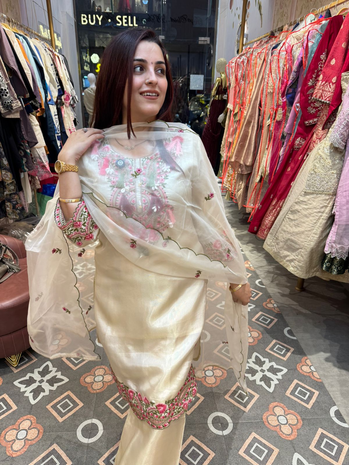 Gulbhar Embroidered Suit Set