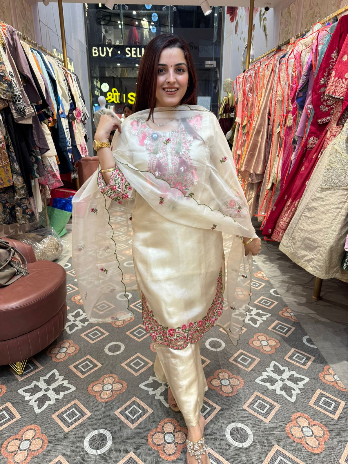 Gulbhar Embroidered Suit Set