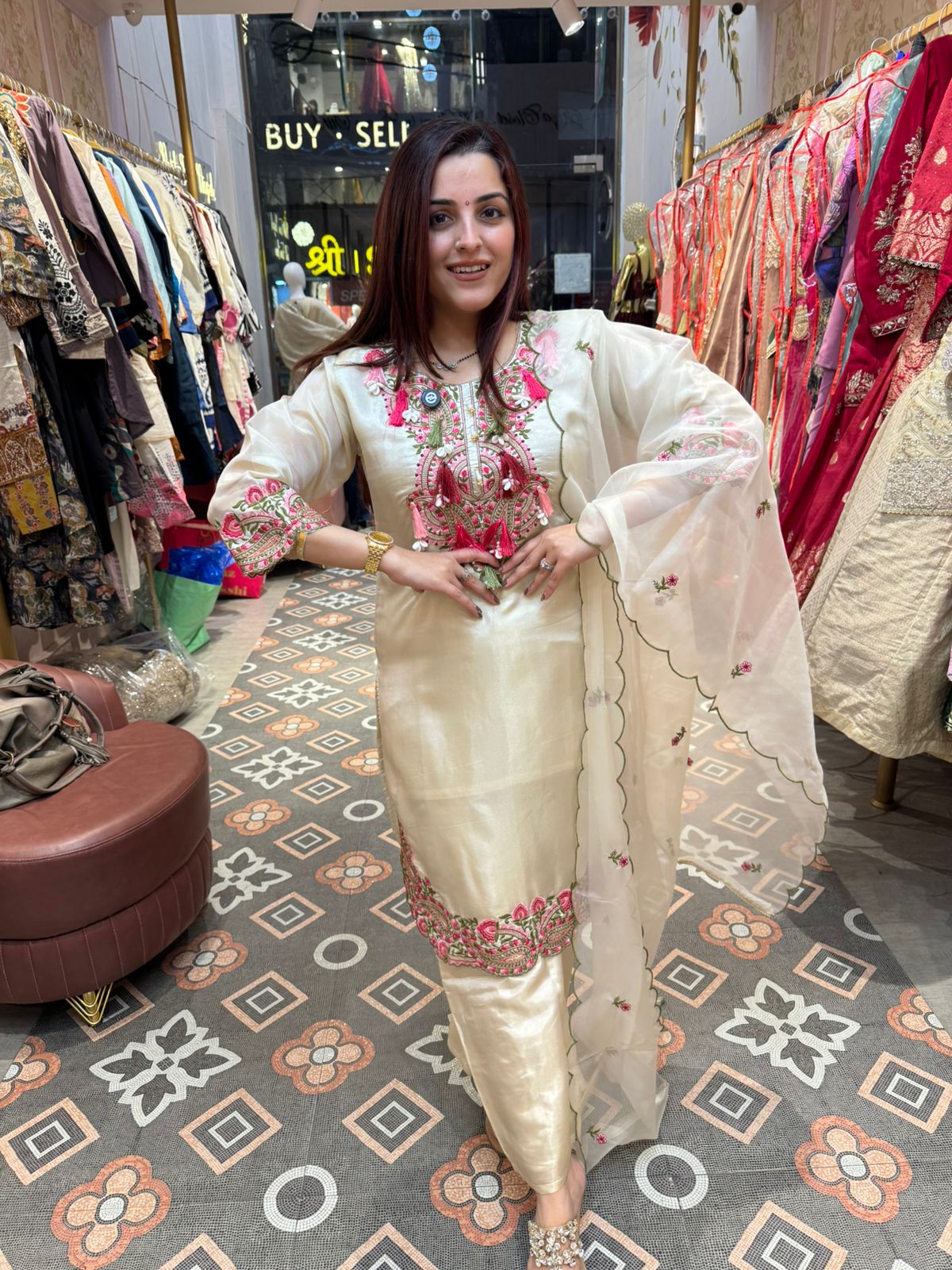 Gulbhar Embroidered Suit Set