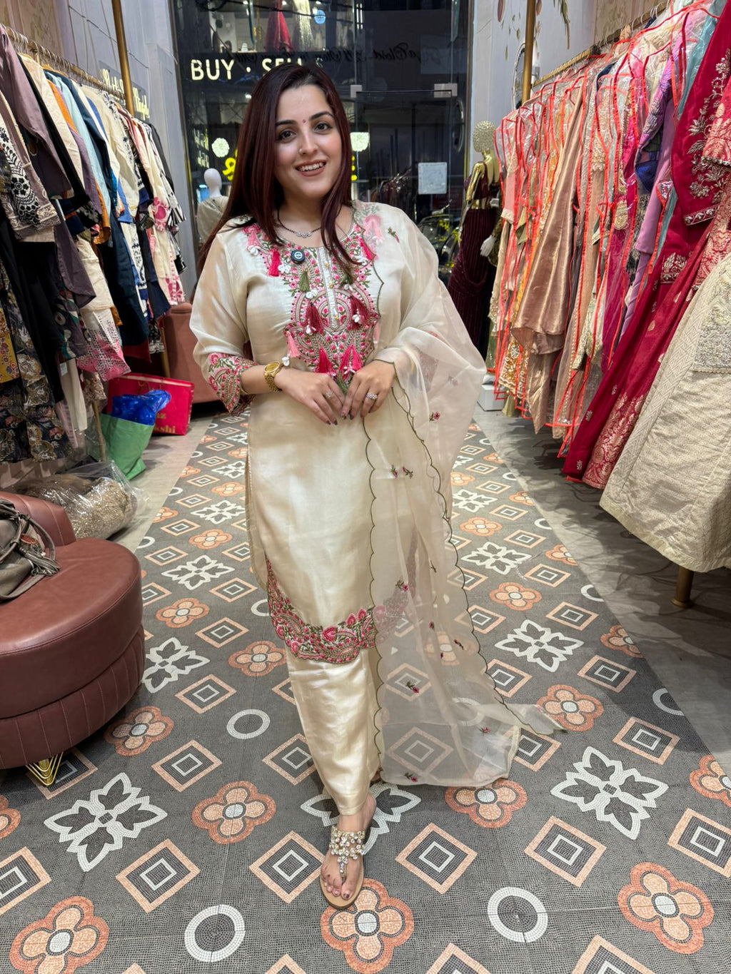 Gulbhar Embroidered Suit Set