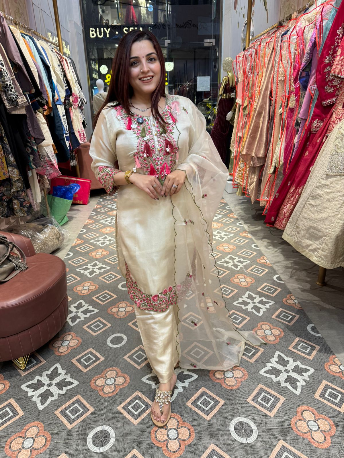 Gulbhar Embroidered Suit Set