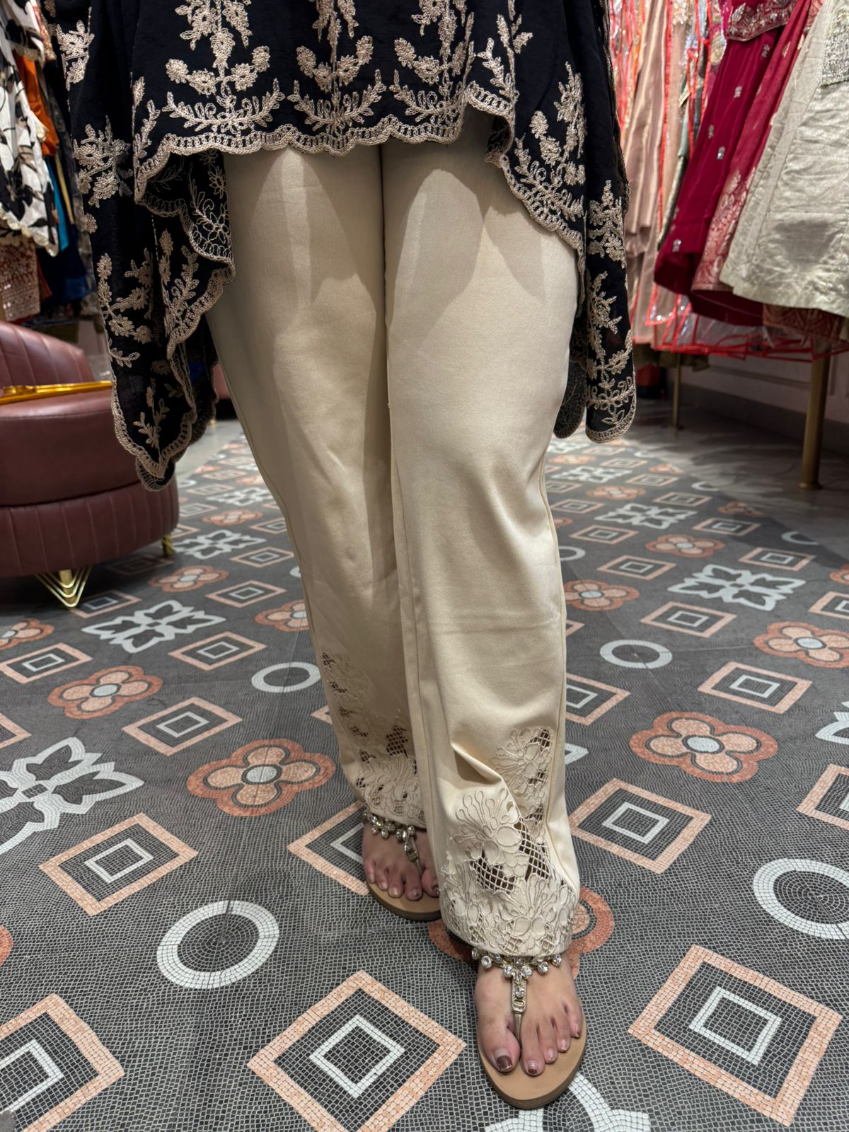 Sena Embroidered Kaftan Top