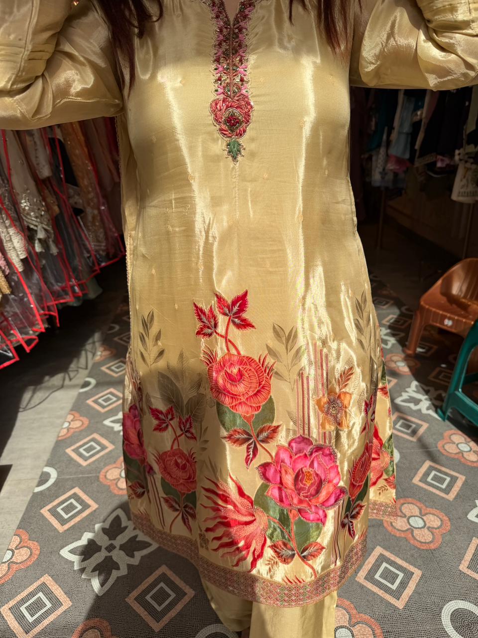 Sama  Embroidered Suit Set
