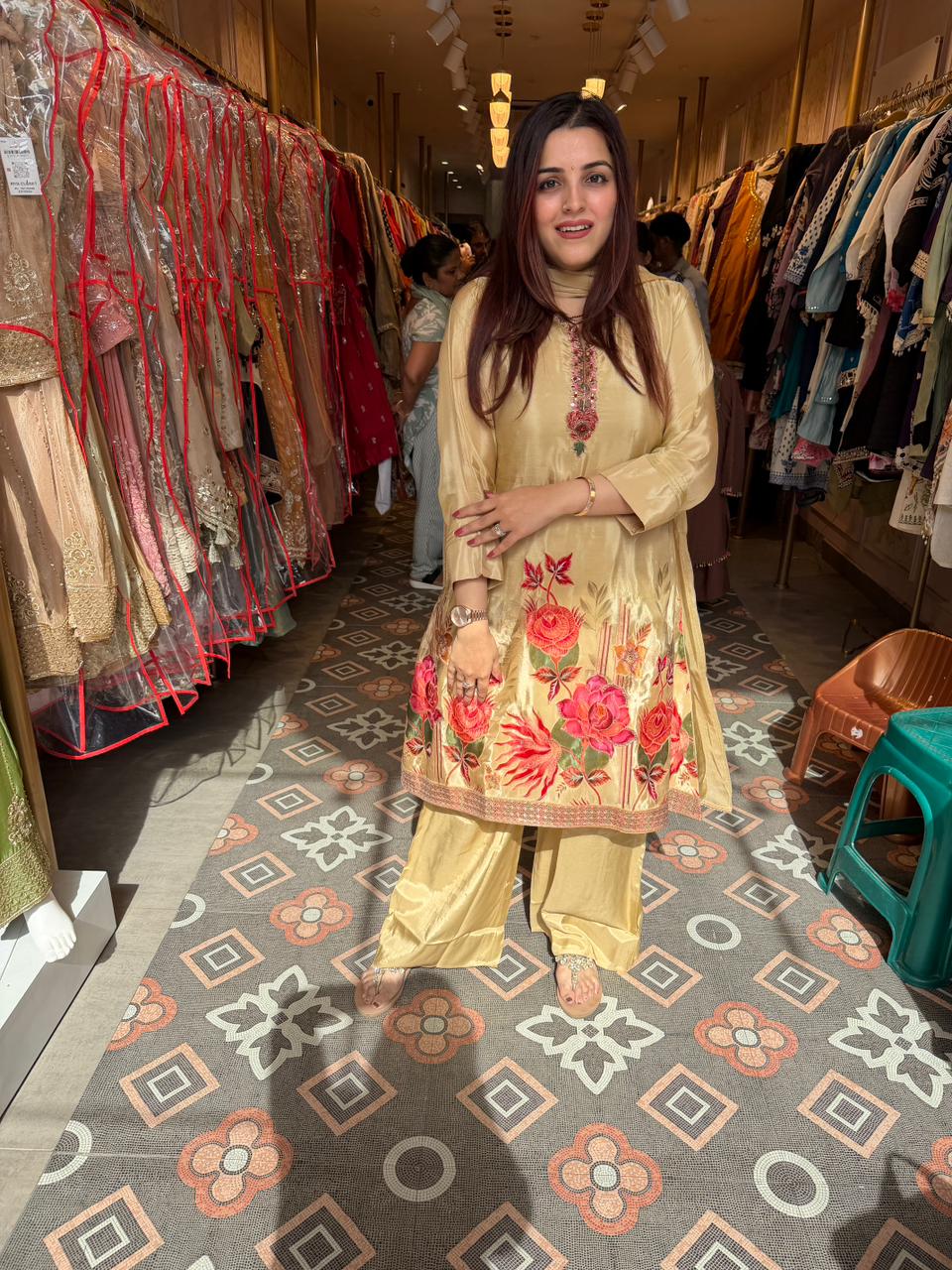 Sama  Embroidered Suit Set