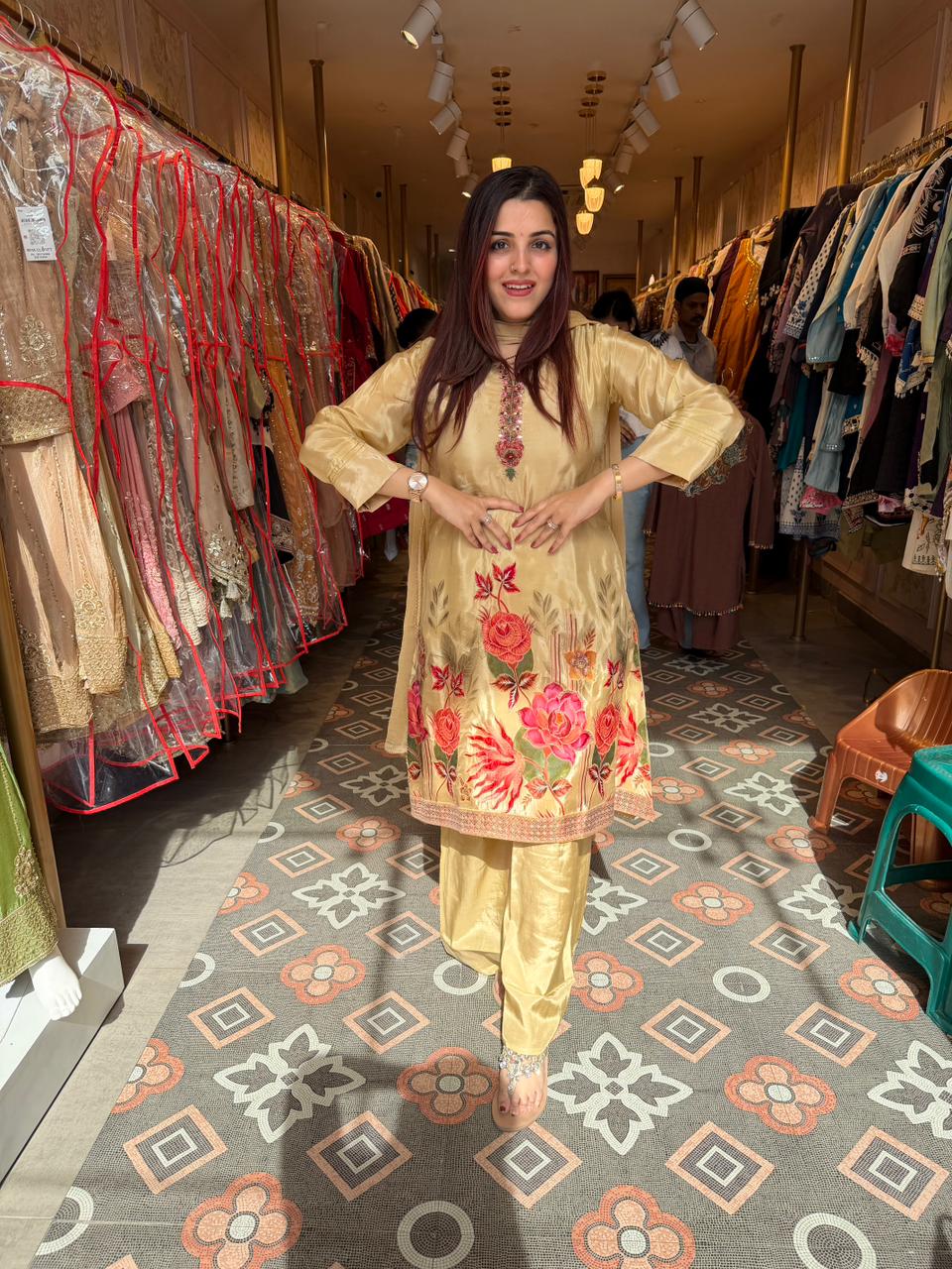 Sama  Embroidered Suit Set