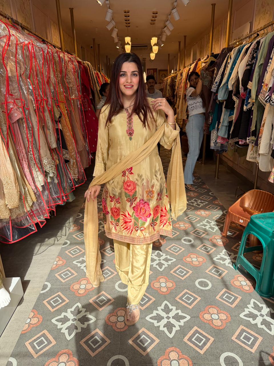 Sama  Embroidered Suit Set