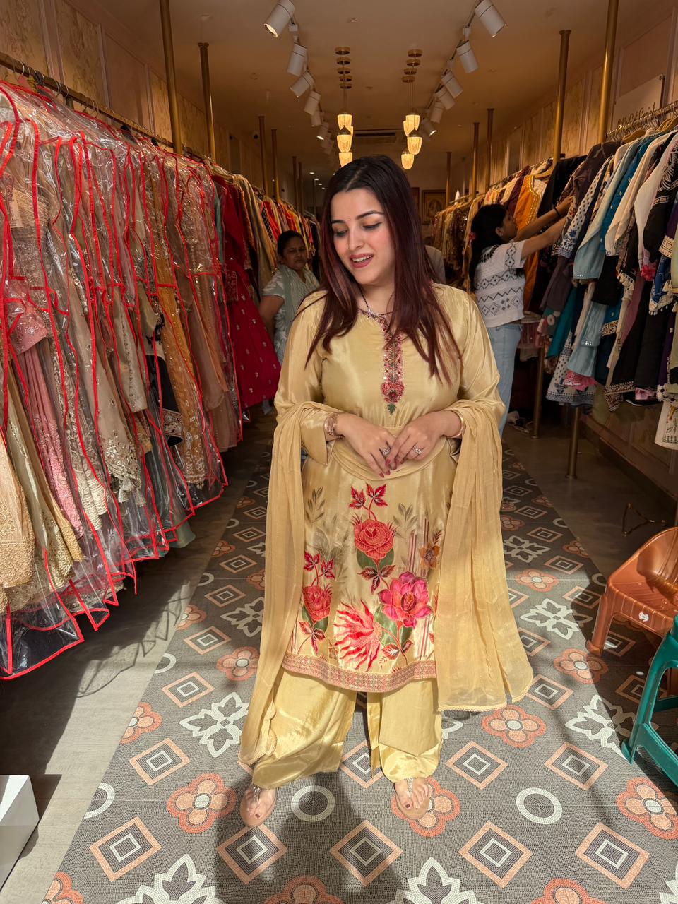Sama  Embroidered Suit Set