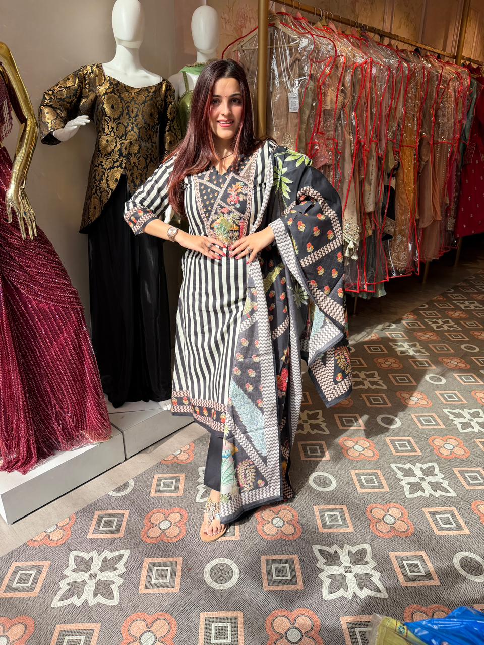 Garden Stripe Suit Set