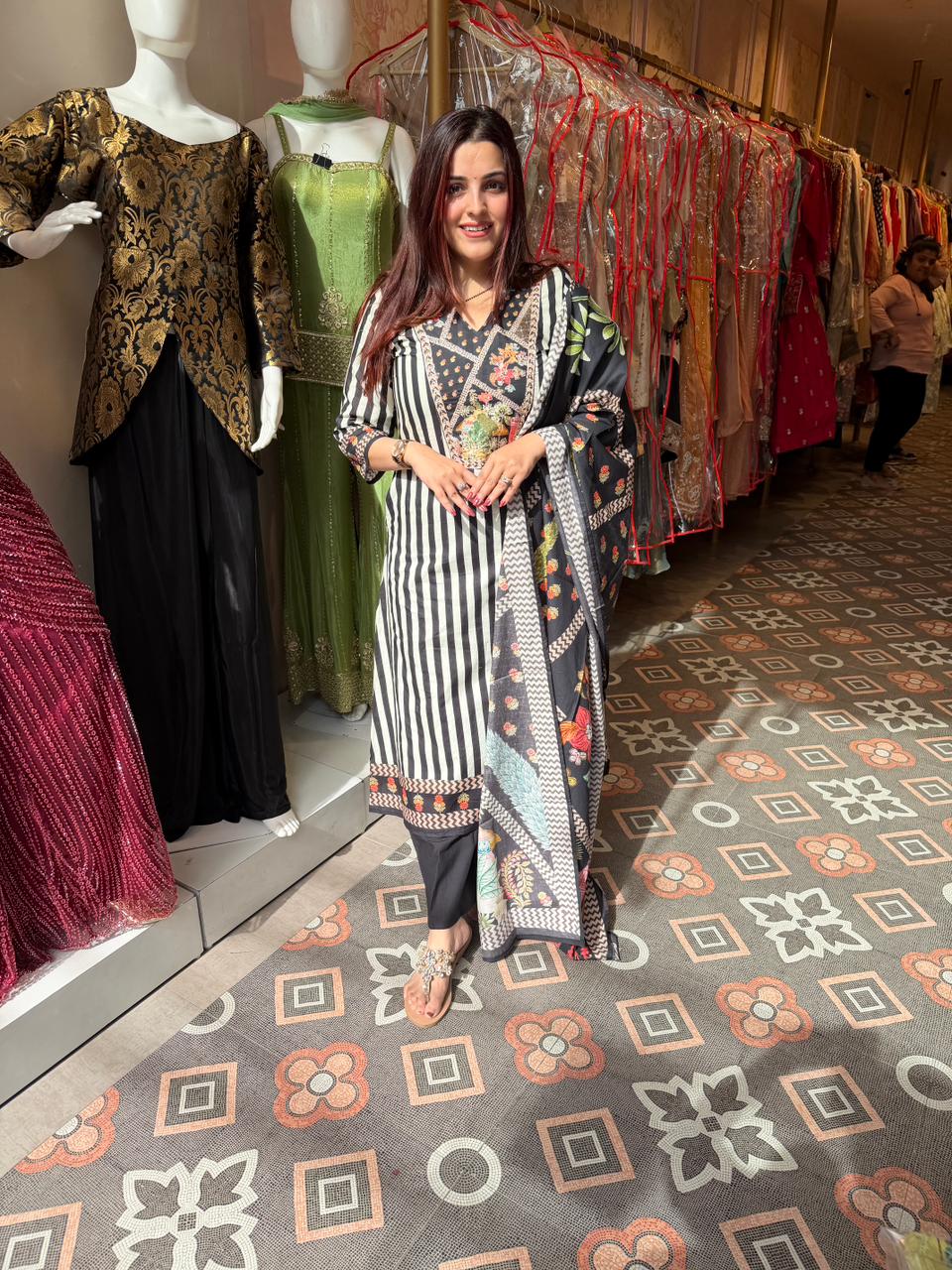 Garden Stripe Suit Set