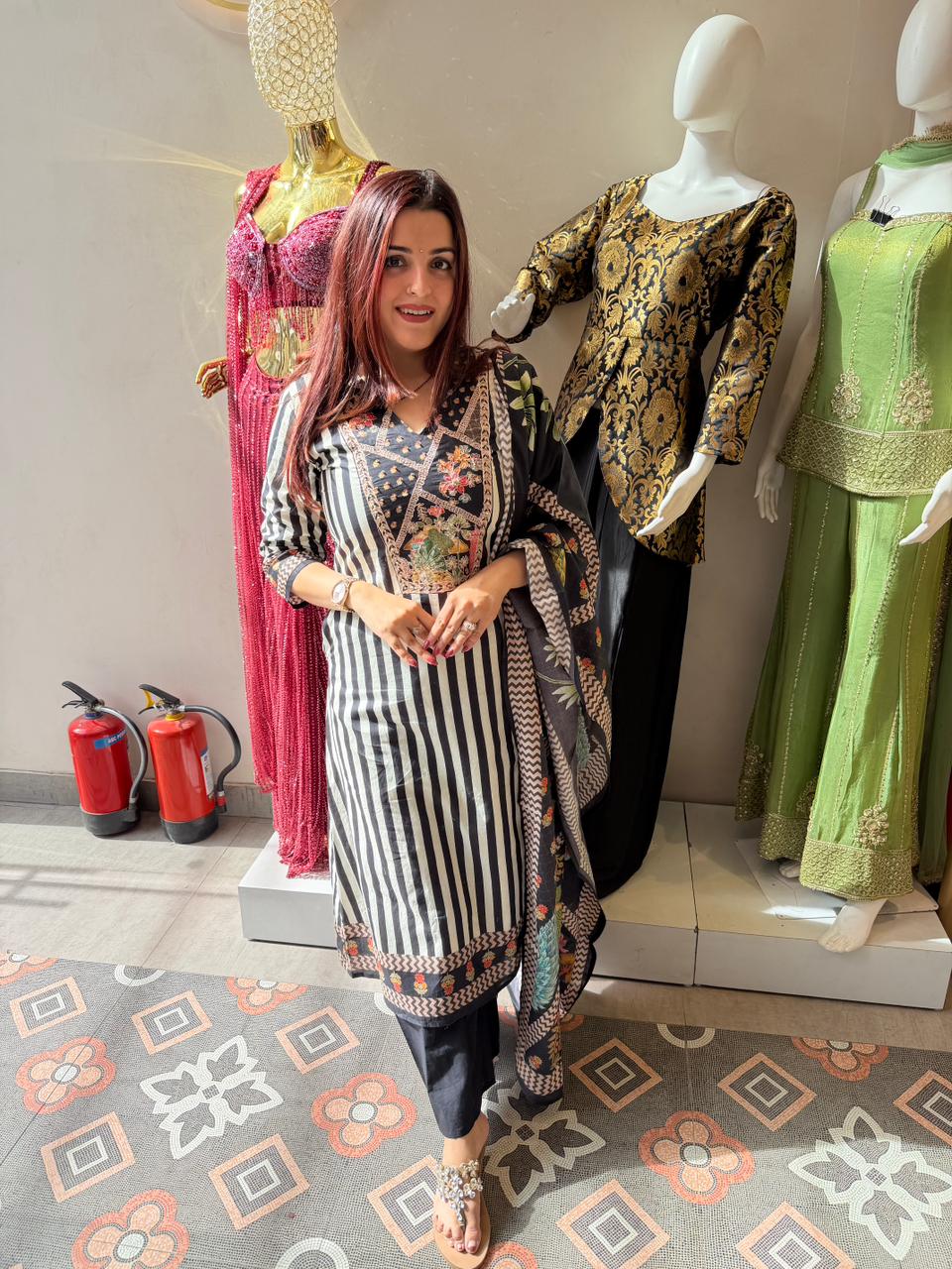 Garden Stripe Suit Set