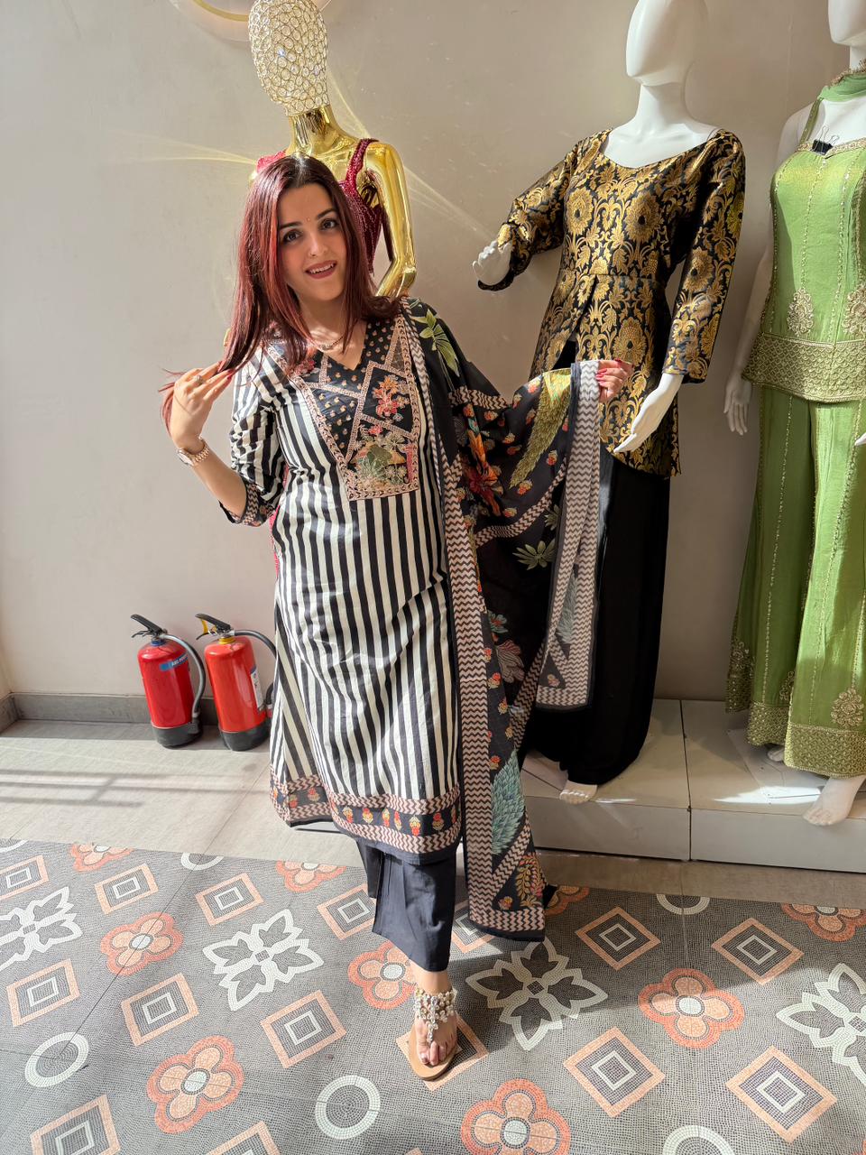 Garden Stripe Suit Set