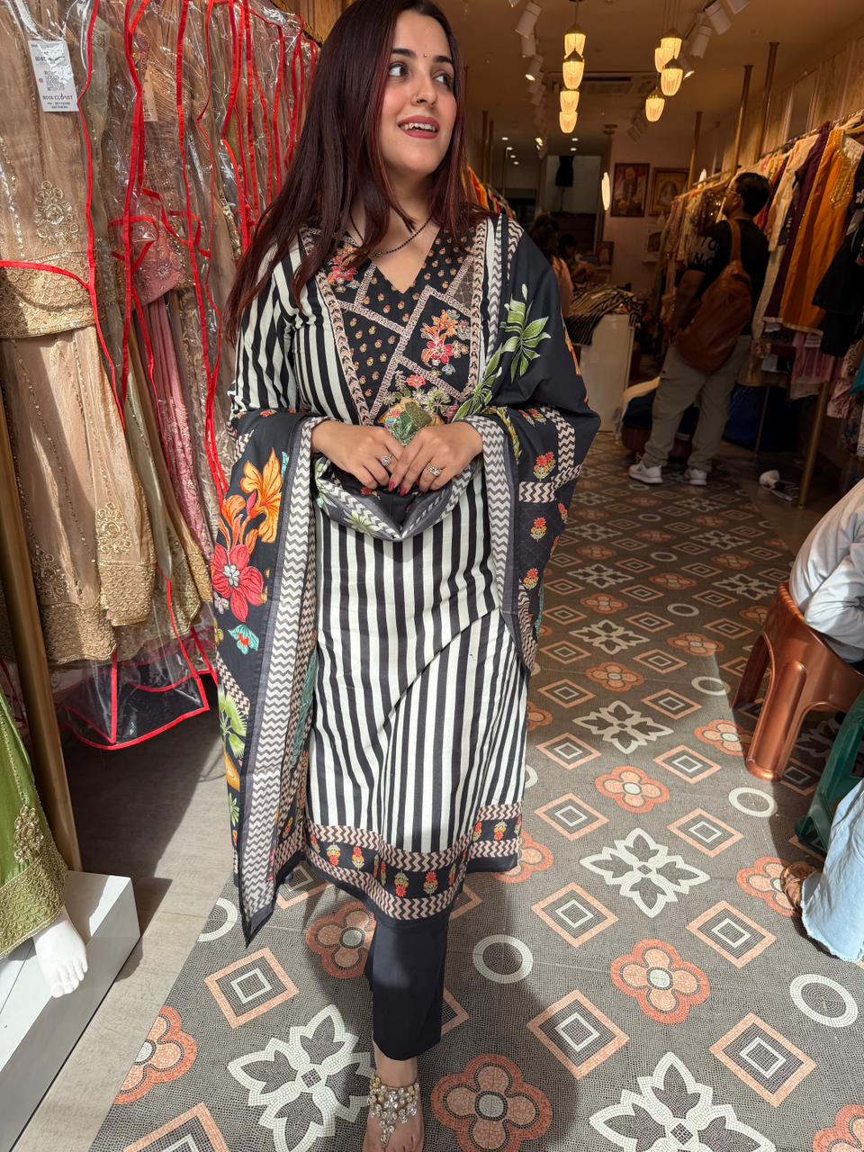 Garden Stripe Suit Set