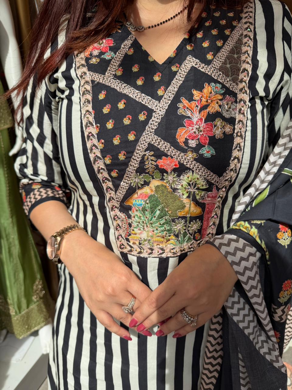 Garden Stripe Suit Set