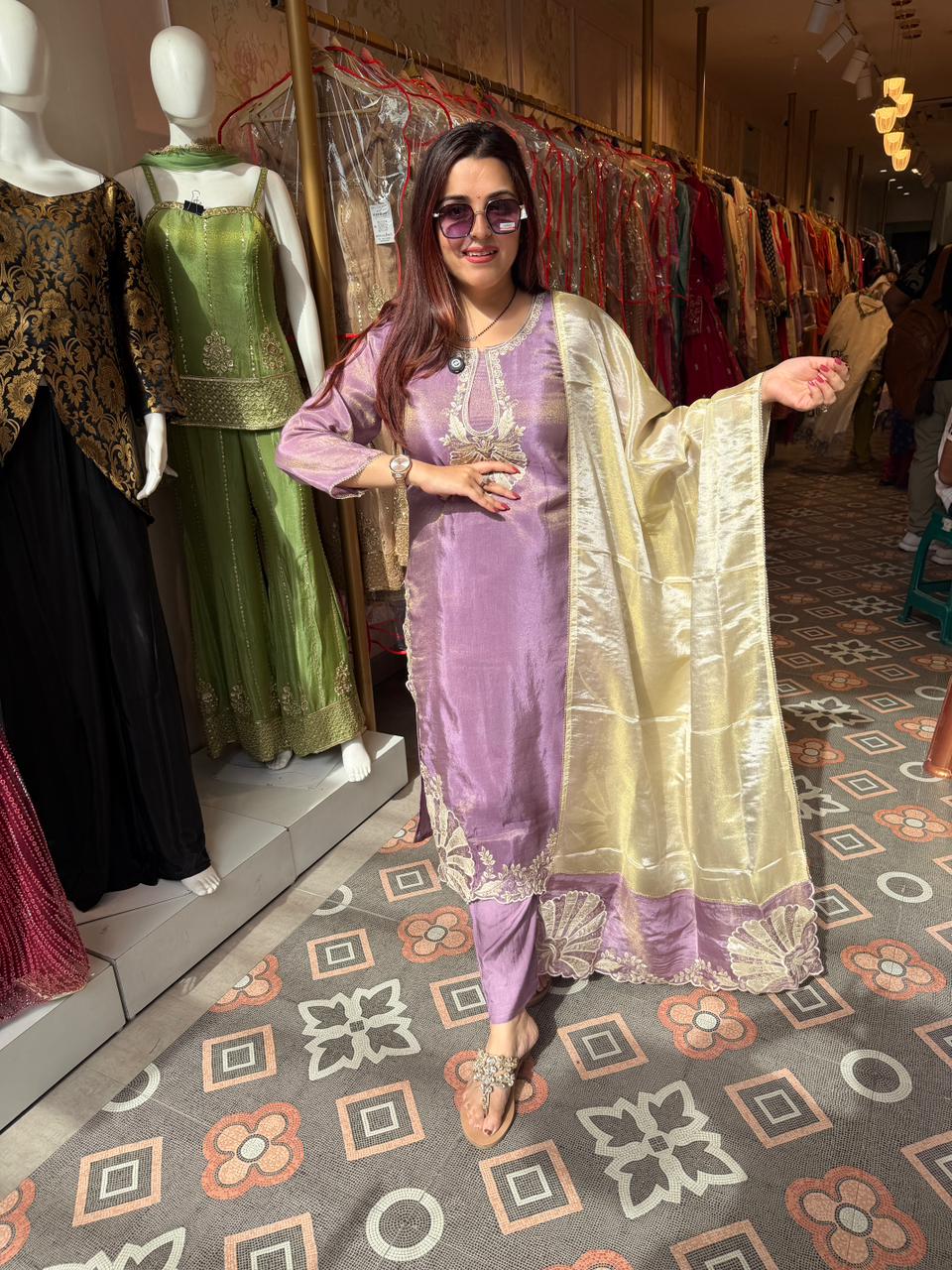 Lava Embroidered Suit Set