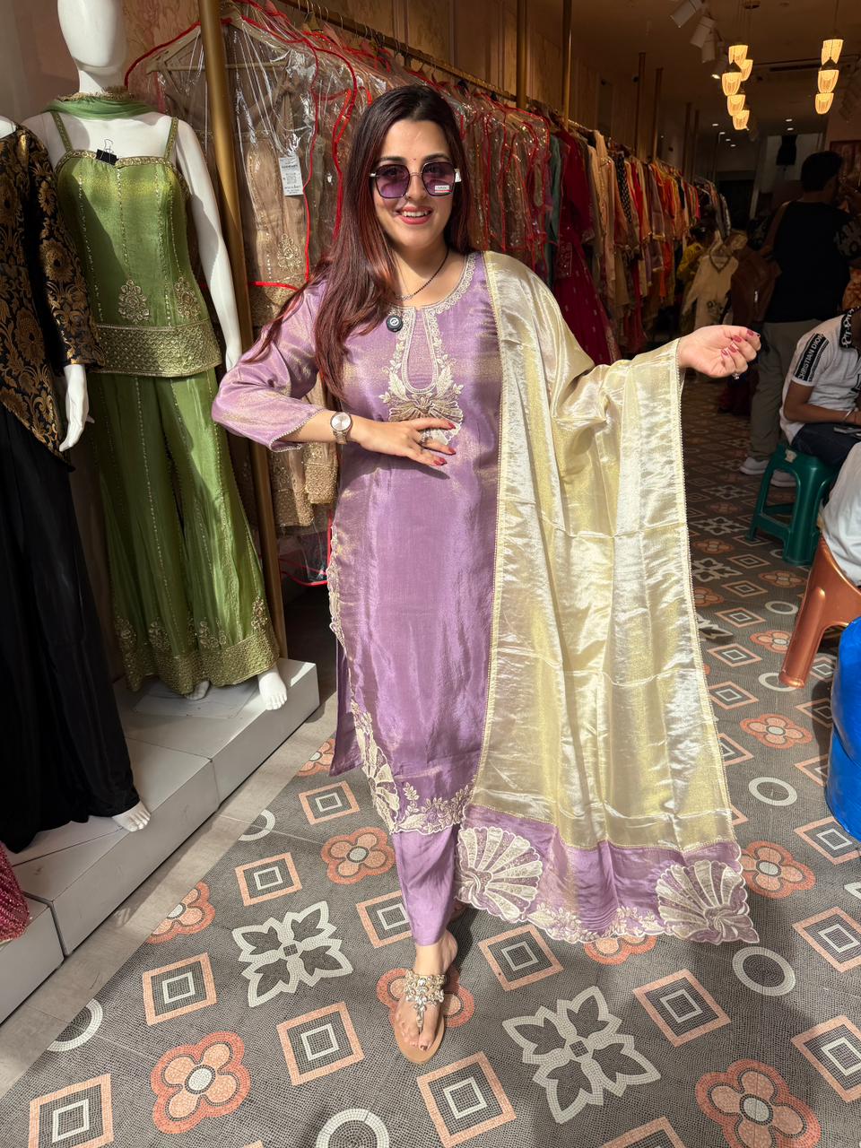 Lava Embroidered Suit Set