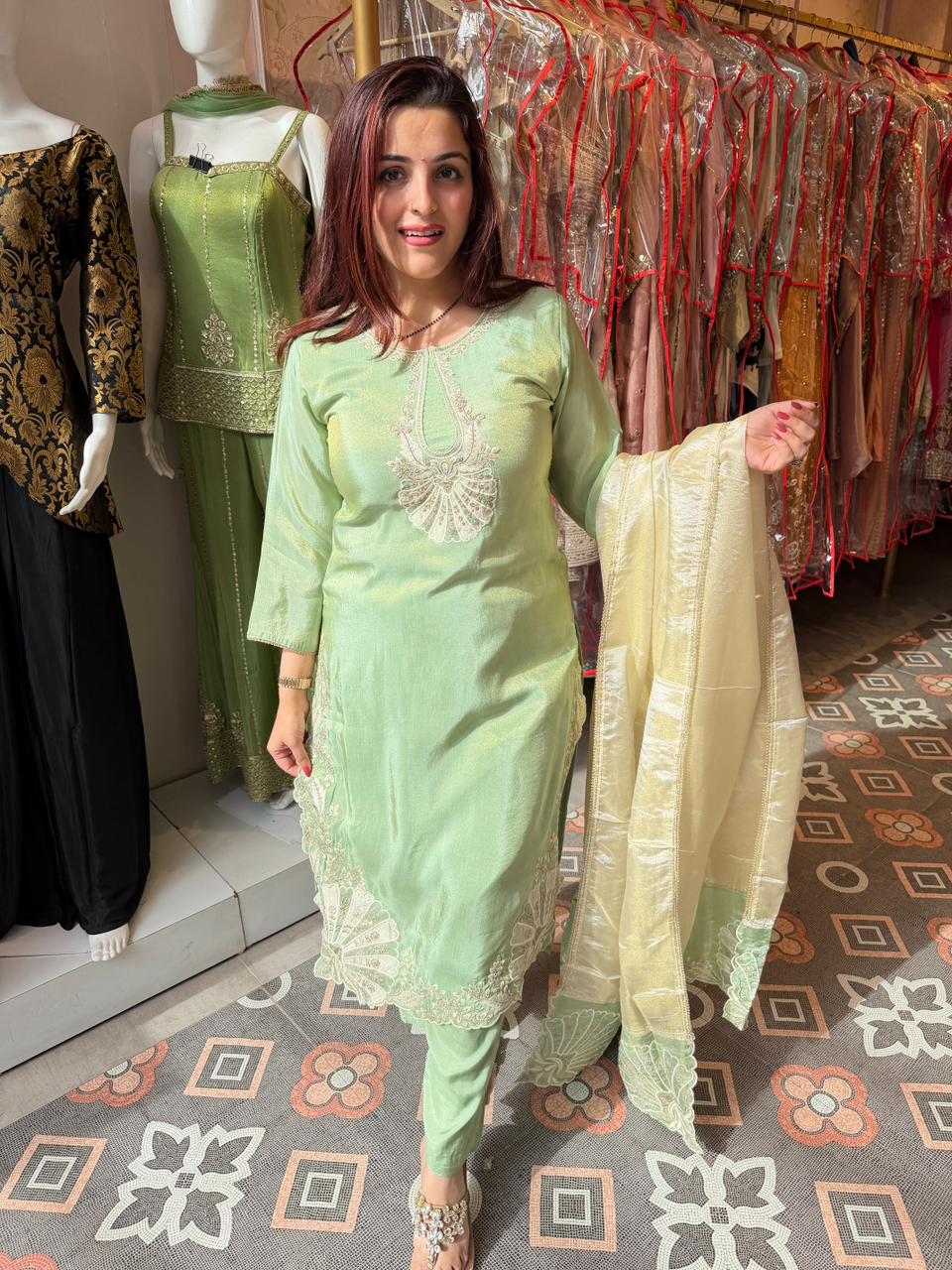 Lava Embroidered Suit Set