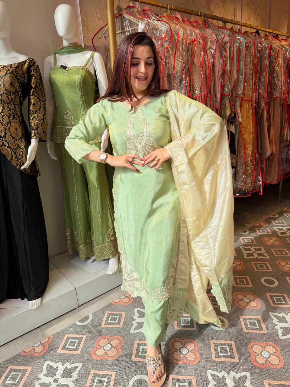 Lava Embroidered Suit Set