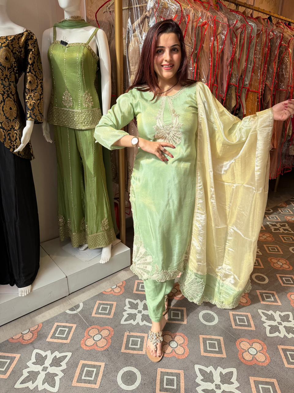 Lava Embroidered Suit Set