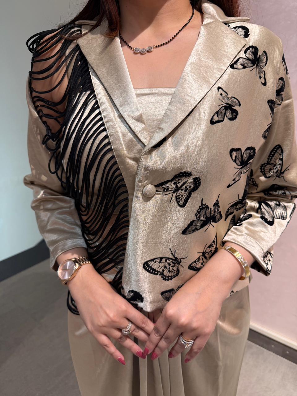 Butterfly indo Western cord Set