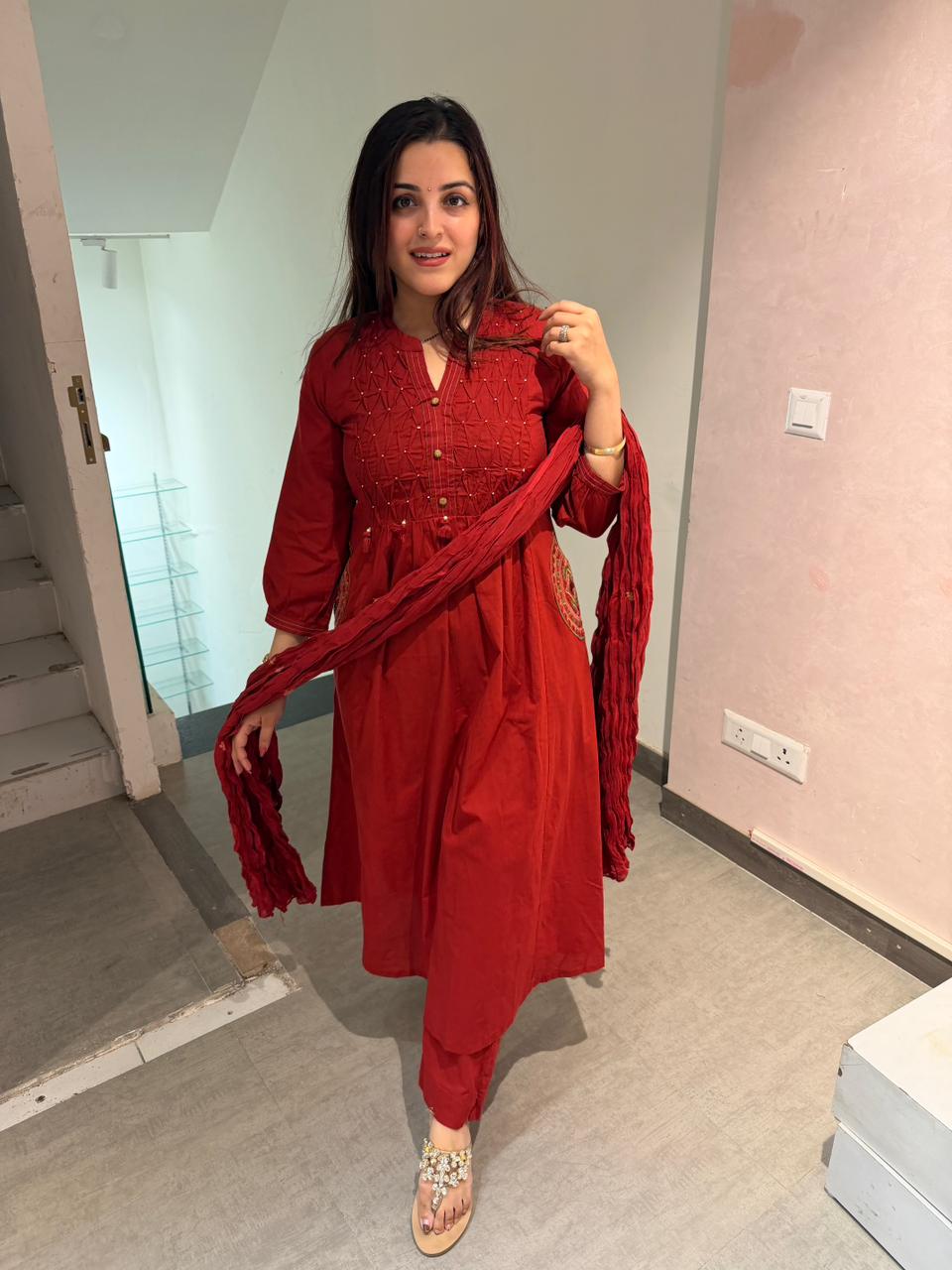 Forest Grace Anarkali Set