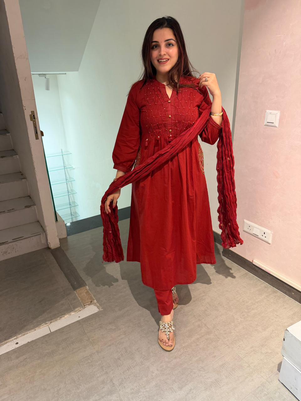 Forest Grace Anarkali Set