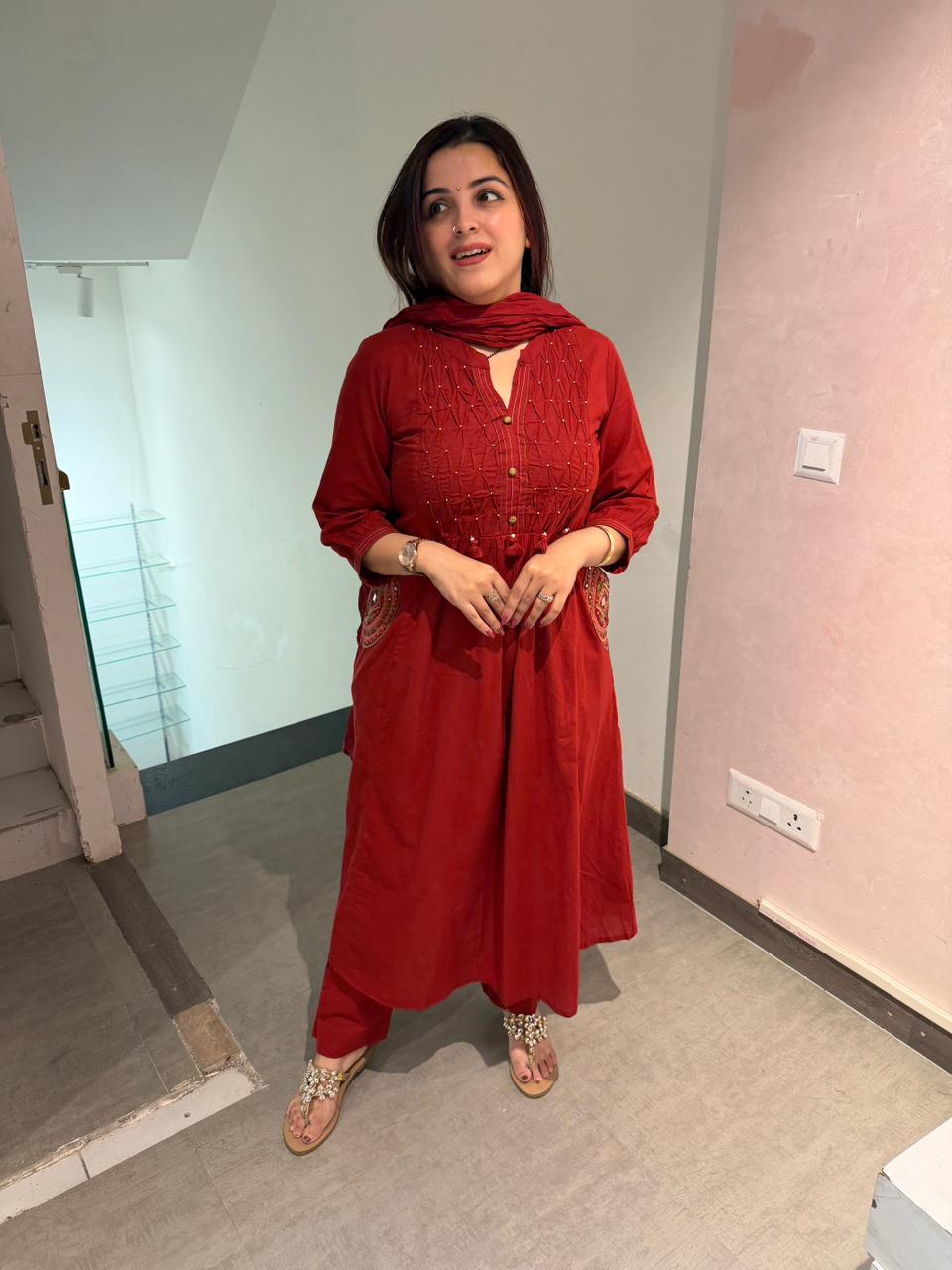 Forest Grace Anarkali Set