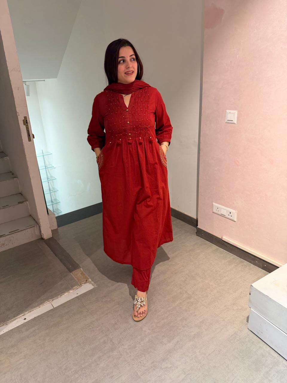 Forest Grace Anarkali Set