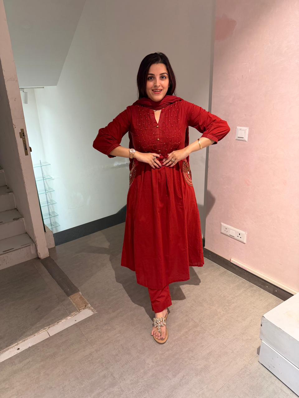 Forest Grace Anarkali Set