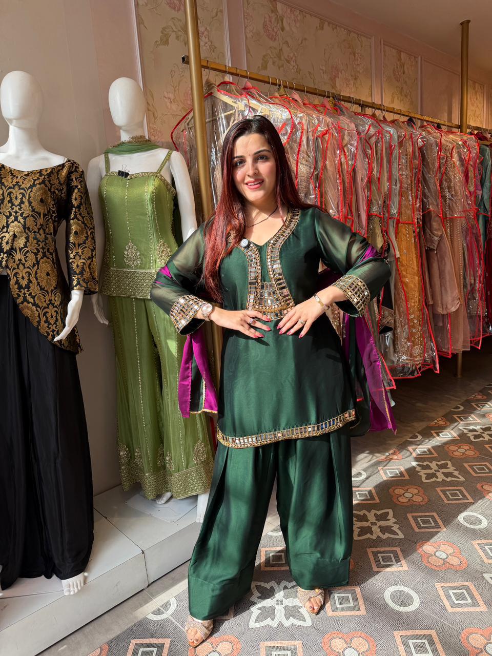 Noor Mirror-Work Suit Set