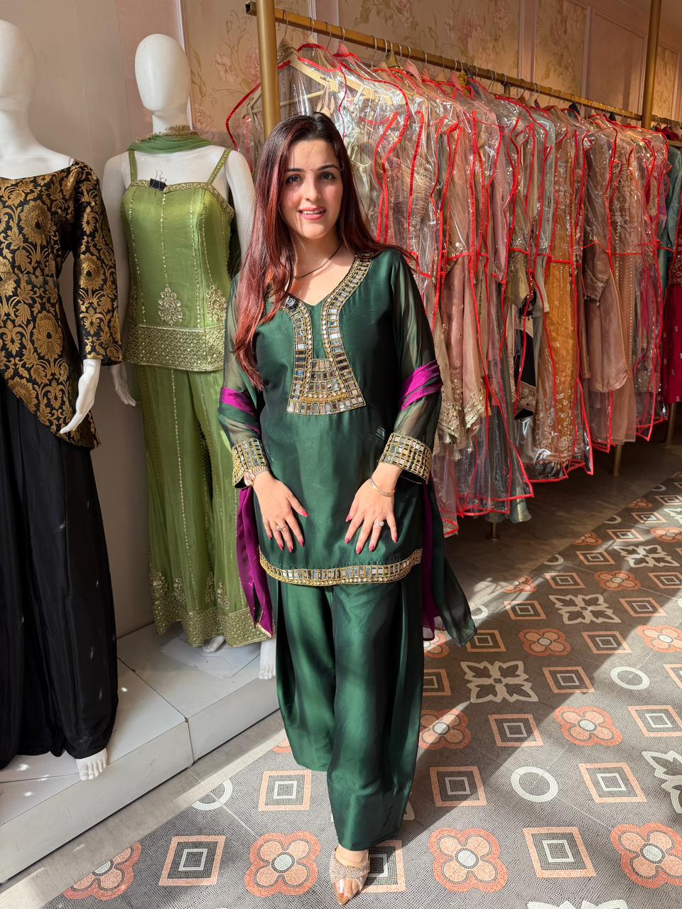 Noor Mirror-Work Suit Set