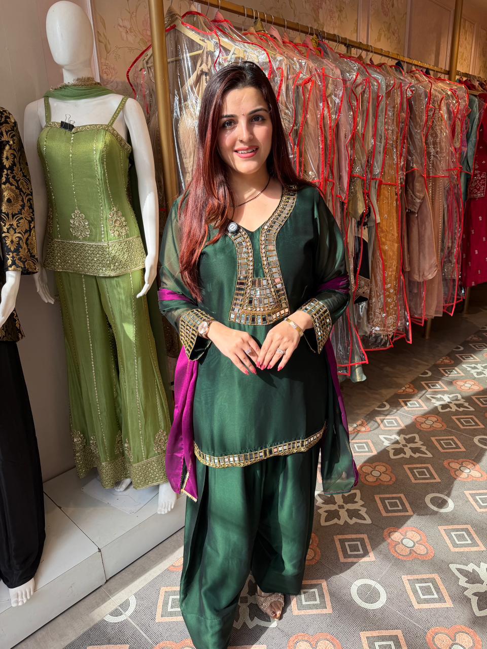 Noor Mirror-Work Suit Set
