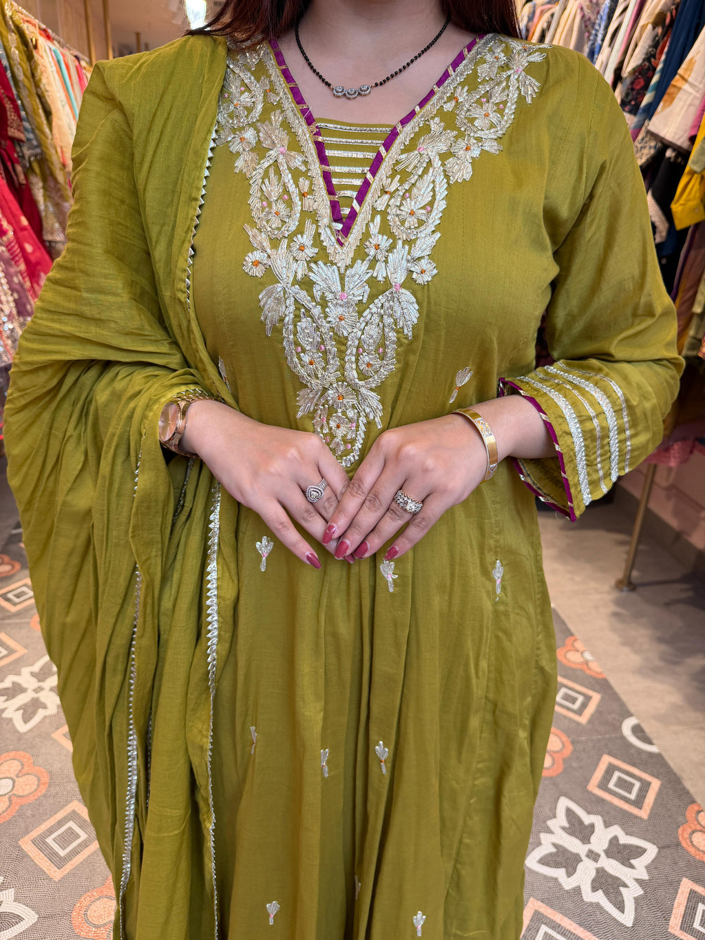 Noor Angrakha Style Suit Set